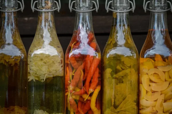 Solid products in vinegar